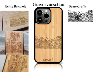 INDIVIDUELL iPhone 15 Pro Bambus-Kunststoff